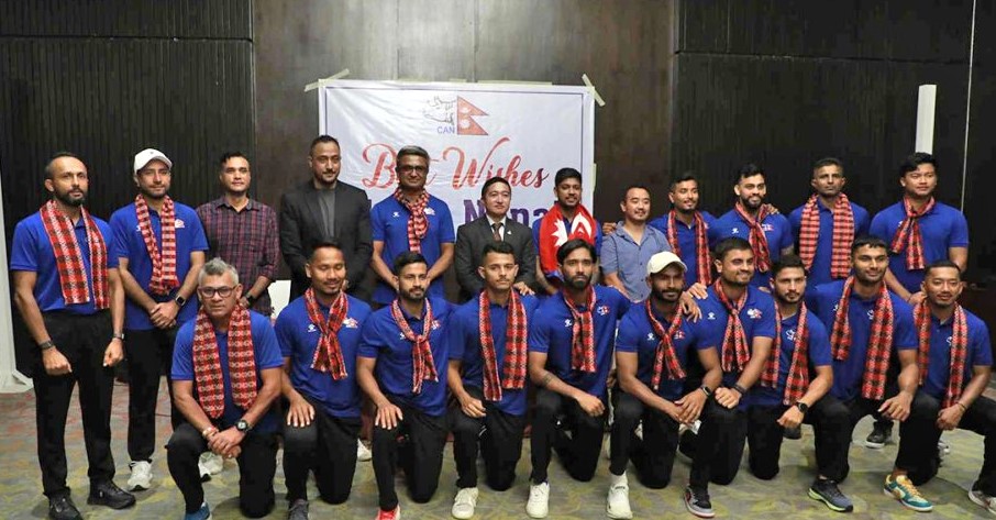 क्यानडा जाने नेपाली क्रिकेट टोलीको बिदाइ