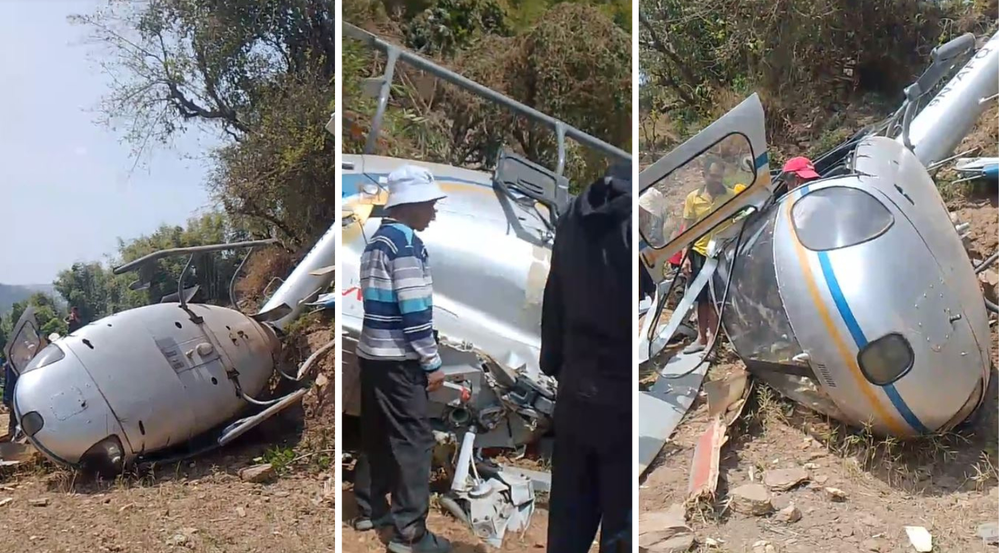 खोटाङमा एयर डाइनेस्टीको हेलिकोप्टर दुर्घटनाः एक जना घाइते